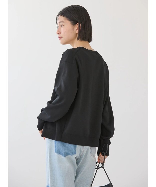 AMERICAN HOLIC エコカルットクルーネックカーディガン Black