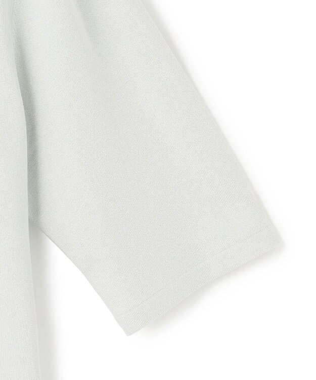 ICB L 【先行予約・WEB限定カラーあり】 シンセティックハイゲージ 半袖Vネックニット アイスグレー［WEB限定］