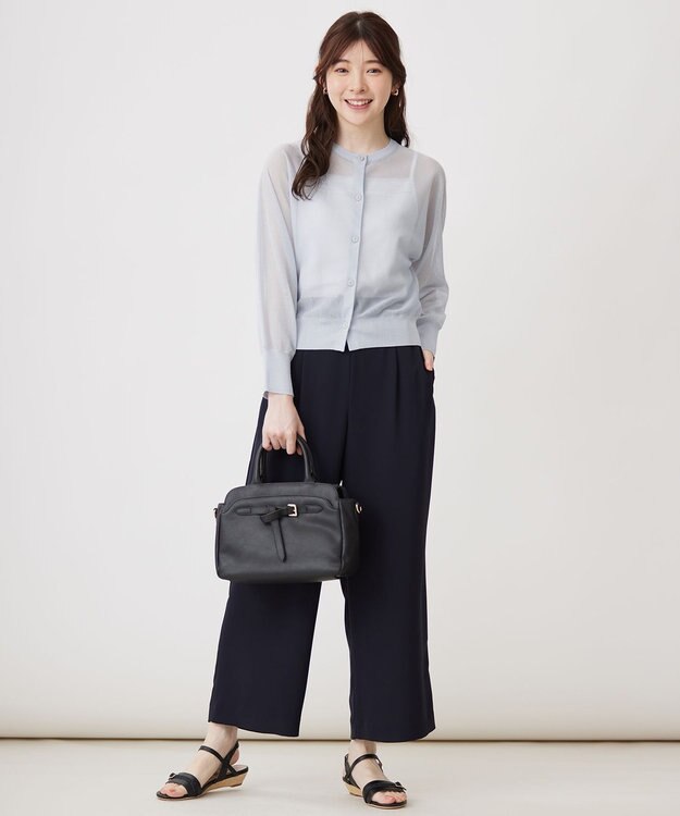 ANY SIS 【洗える】シアークルー カーディガン ミント