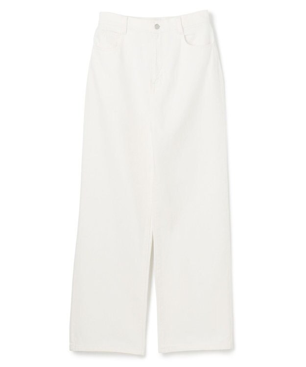 BEIGE， 【洗える】VICTOR / ワイドデニムパンツ White