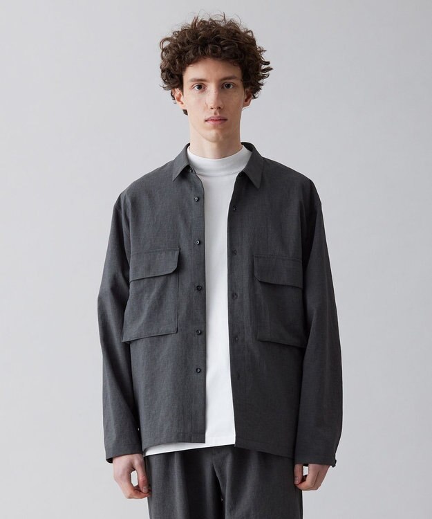 UNFILO MENS TENNEN TOUCH シャツアウター[23年春夏商品] グレー