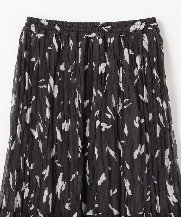 ANY アートドットプリントスカート スレートベース