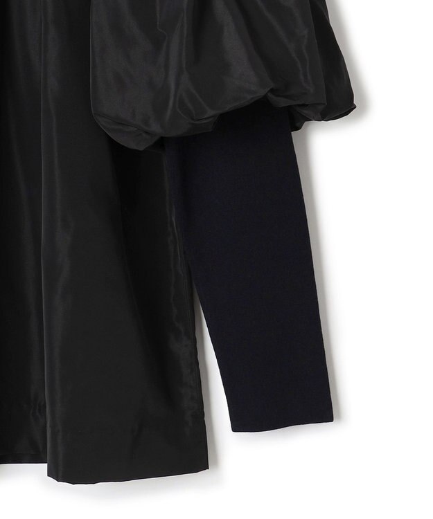 ICB L 【CLASSY.1月号掲載・洗える】VIS/PEスムース レイヤードデザインニット ネイビー系