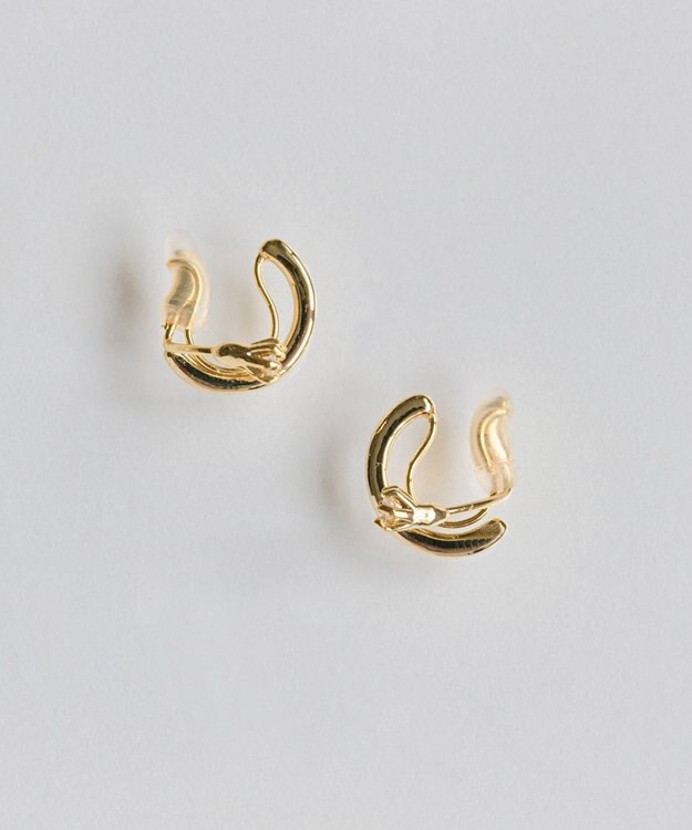 Phoebe 【金属アレルギー対応】【痛くないシリーズ】グレインメタルフロートライトフィットイヤリング ゴールド