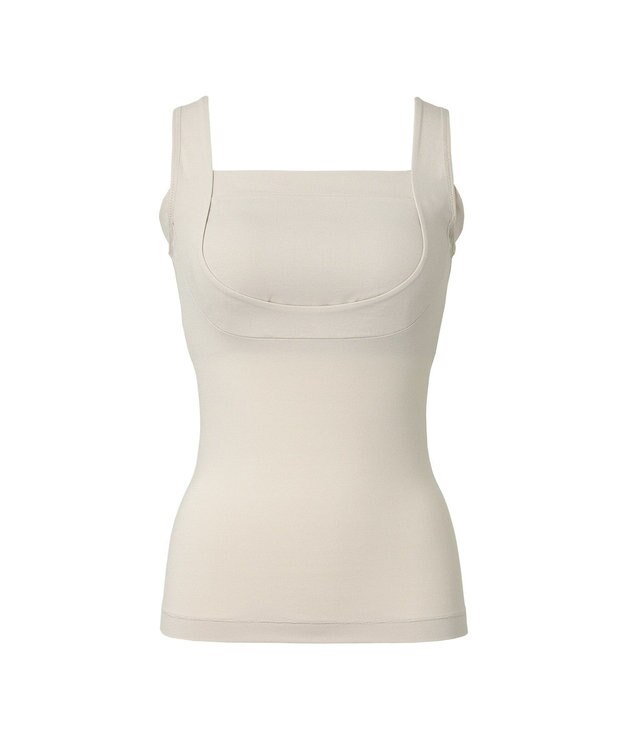 BRADELIS New York 【BRADELIS NewYork peace】綿混楽々dailyブラキャミ23  サラッと快適な補正ブラキャミ シェイパー シアーグレージュ