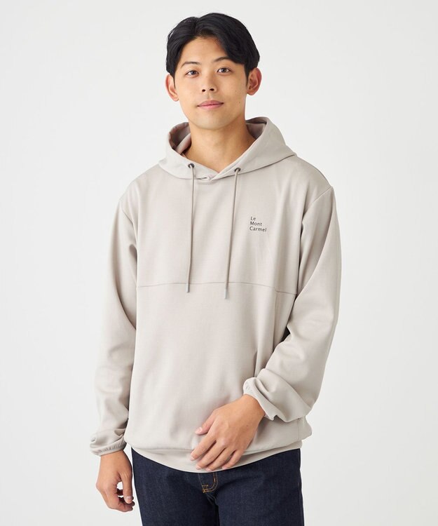 SHARE PARK MENS 【UVカット・吸水速乾・ストレッチ・軽量・アンチピリング 】ダンボールフードパーカー（L・XLサイズ） ベージュ系