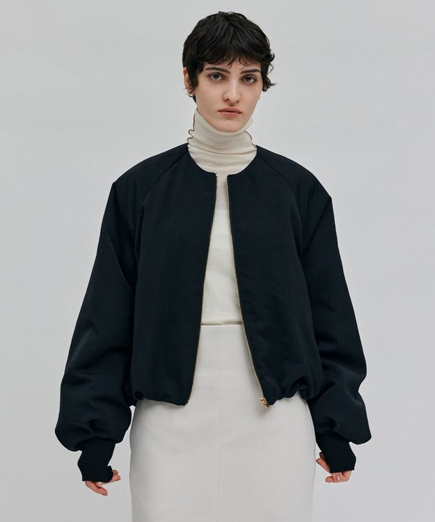 BEIGE， NIQUET / ノーカラーブルゾン Black