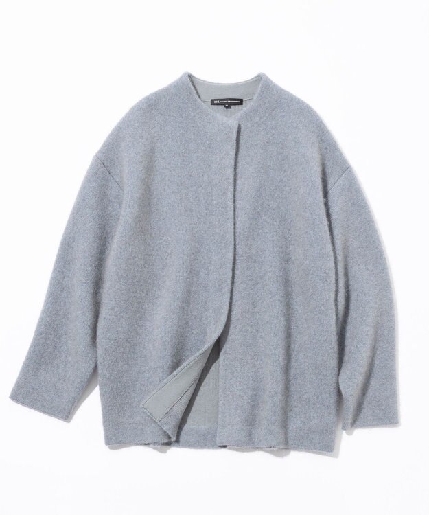 23区 S 【見上愛さん着用】ラクーンブレンドダブルフェイス ニット アウター スカイブルー系