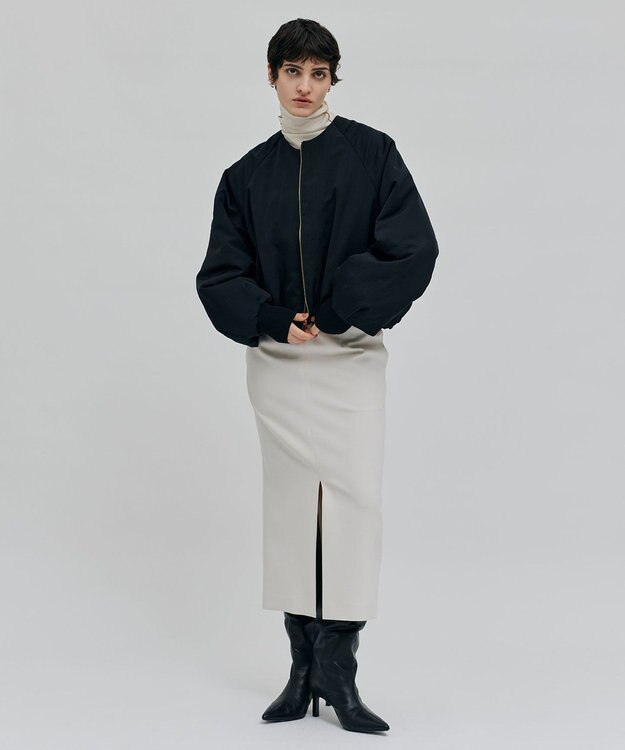 BEIGE， NIQUET / ノーカラーブルゾン Black