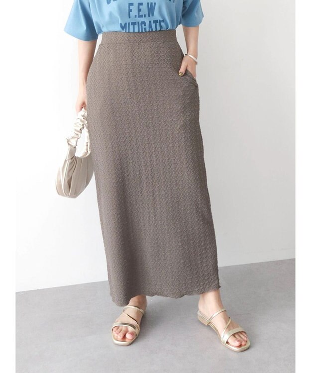 Green Parks ・Ｒａｙ　Ｃａｓｓｉｎ　フクレジャカードナロースカート Gray