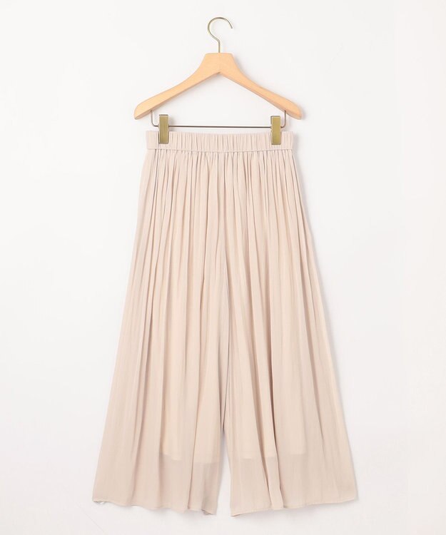 組曲 L 【WEB限定】シアープリーツライクシフォン パンツ ベージュ系
