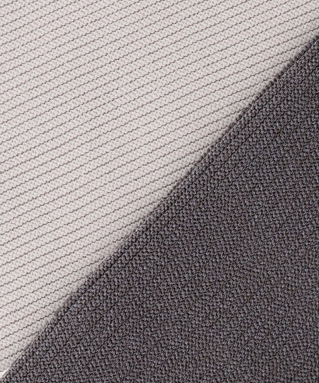 自由区 【WEB限定・洗える】コットンストレッチホールガーメントドルマン ニット ベージュ系1