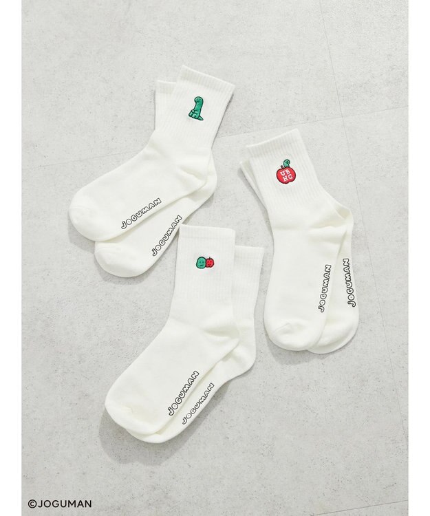 Green Parks ジョグマン／ワンポイント刺しゅうソックス Red