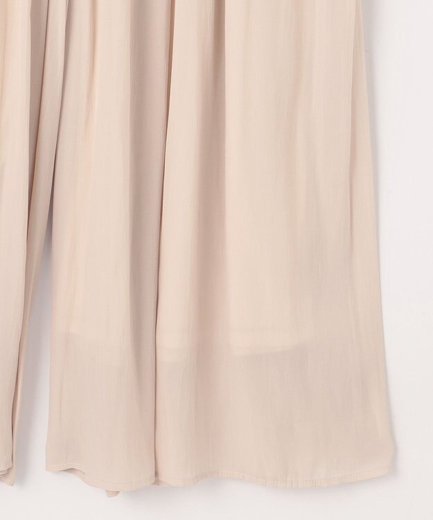組曲 L 【WEB限定】シアープリーツライクシフォン パンツ ベージュ系