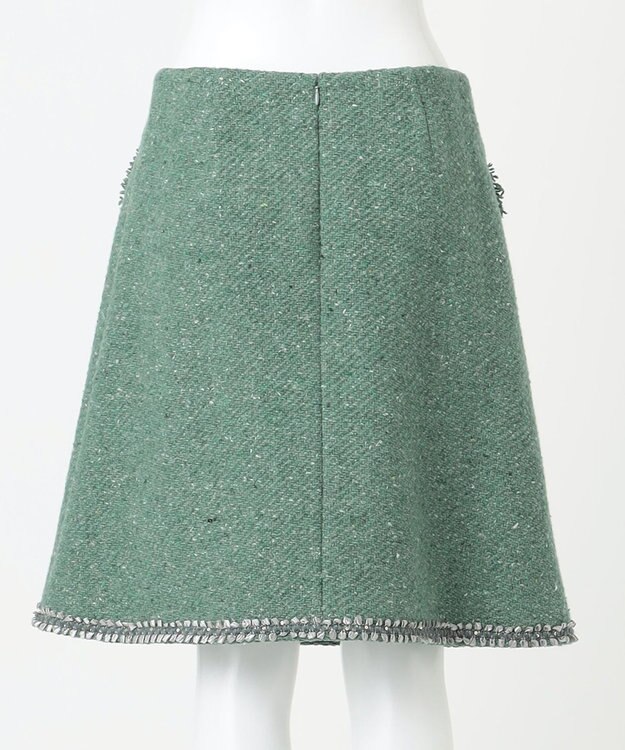 23区 【R(アール)】カラーツイード スカート サックスブルー系