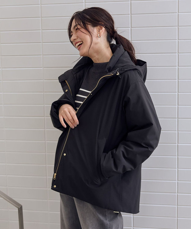 ANY 撥水フーデットダウンコート ブラック