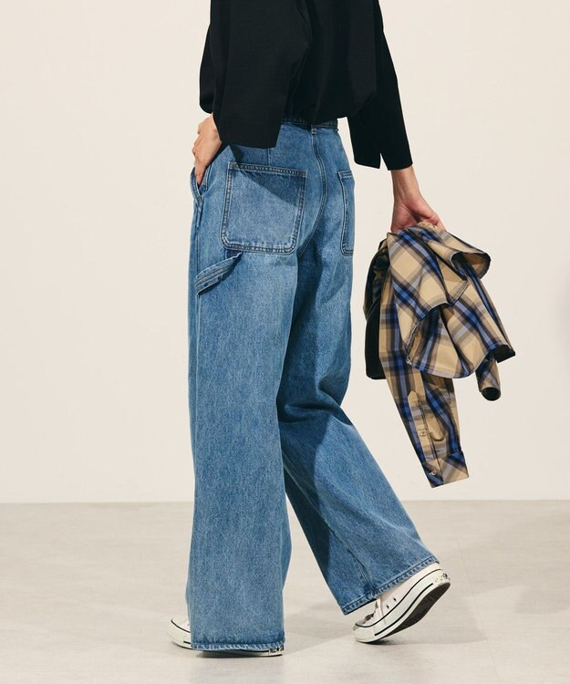 AMERICAN HOLIC ペインターワイドデニム Light Indigo