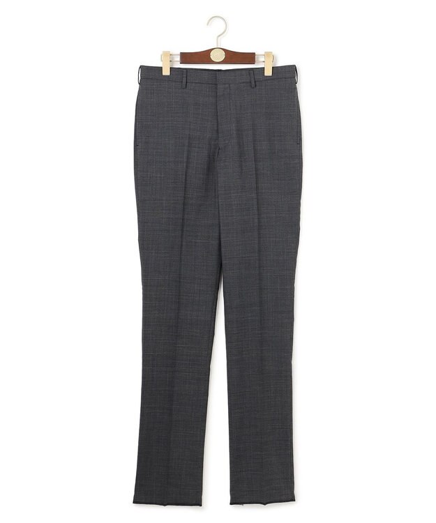 J.PRESS MEN 驚きの軽さ【洗える / 高通気性 / ストレッチ性 / 防シワ】グレナカートチェック スラックス / ノータック グレー系3
