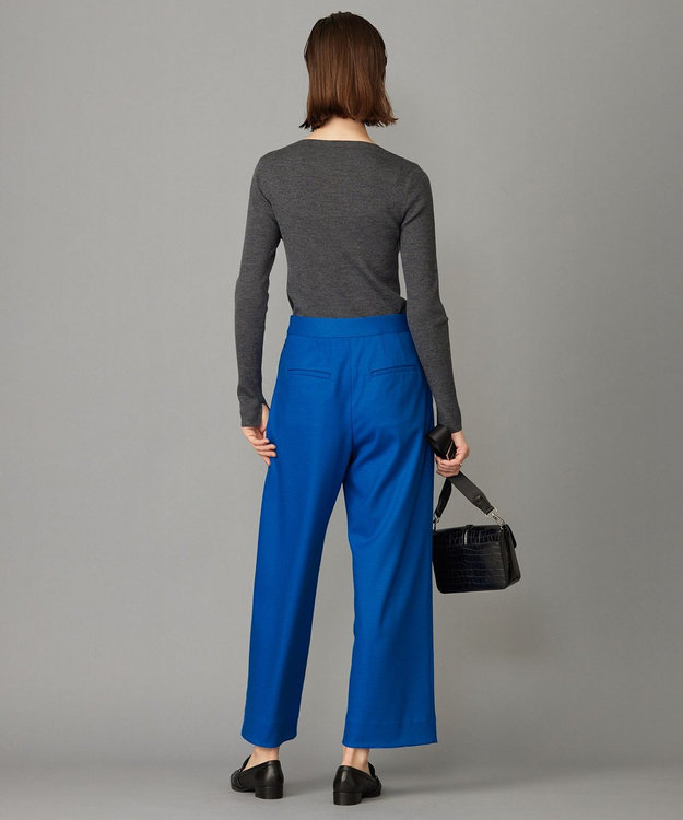 ICB 【洗える】エクストラファインメリノ  ボートネックプルオーバー ミディアムグレー系