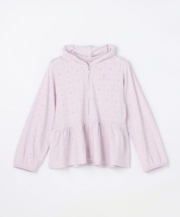 組曲 KIDS 【150-160㎝】 オパールレーシーパーカー ラベンダー