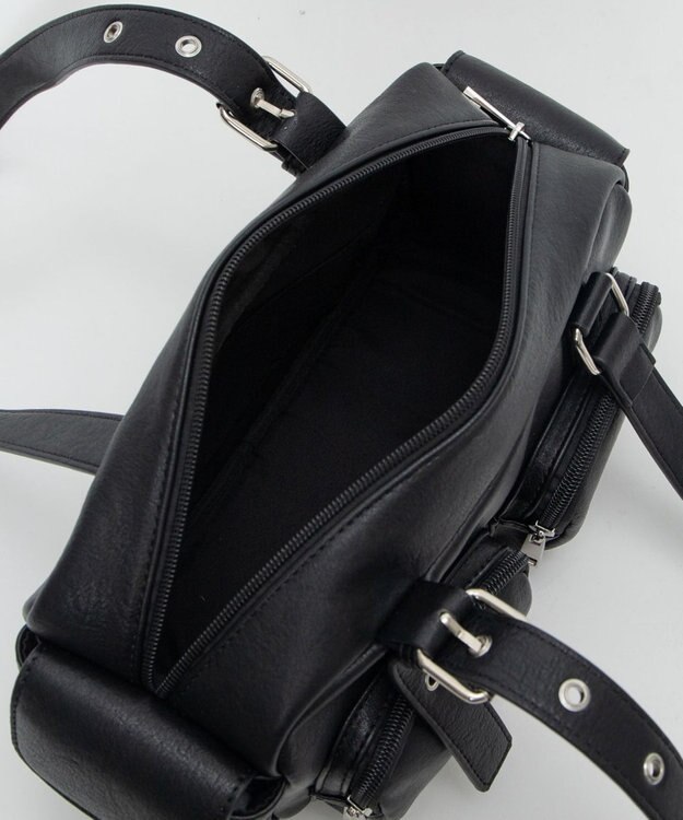 WEGO アイレットデザインボストンバッグ ブラック
