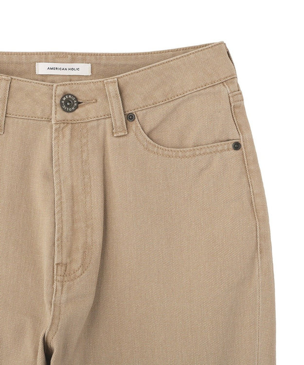 AMERICAN HOLIC ルーズストレートカラーデニムパンツ Beige