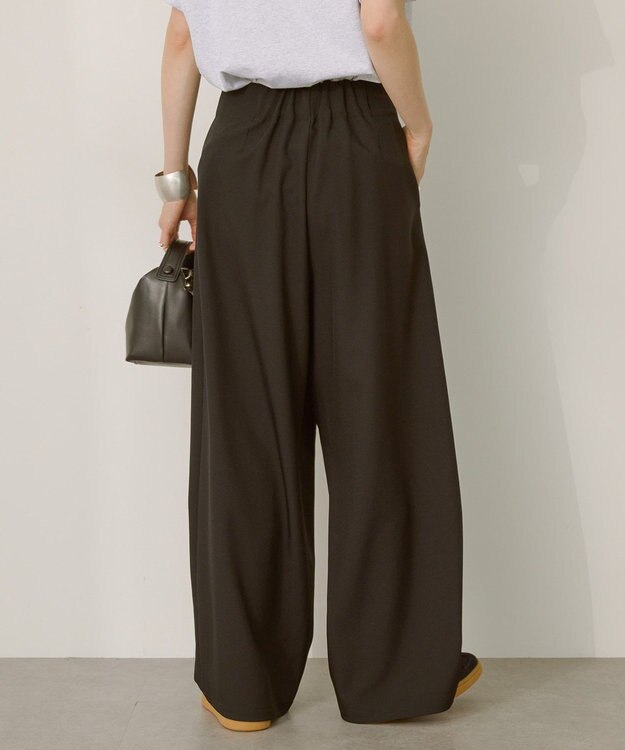 AMERICAN HOLIC タック　ラップワイドパンツ Black