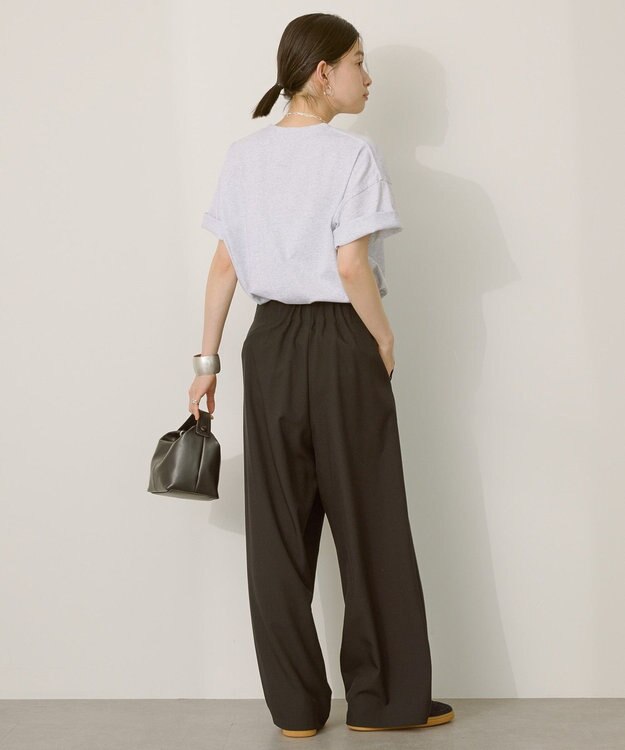 AMERICAN HOLIC タック　ラップワイドパンツ Black