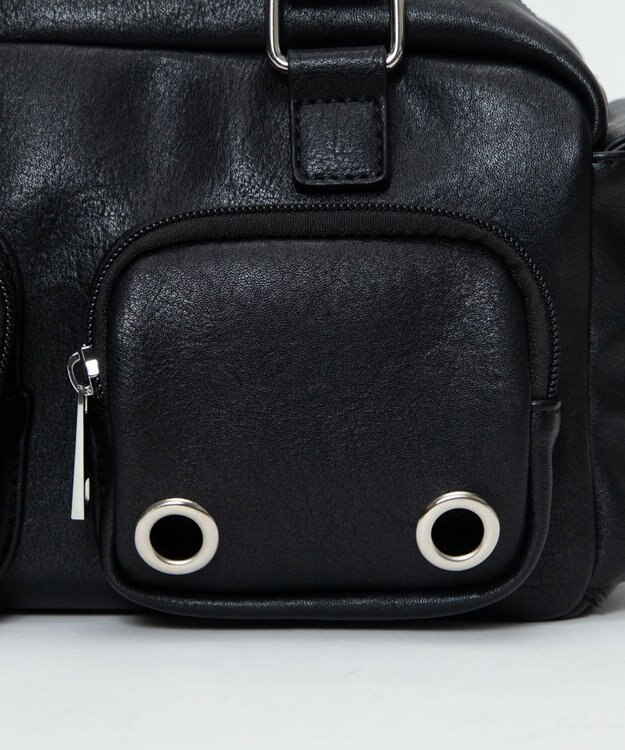 WEGO アイレットデザインボストンバッグ ブラック
