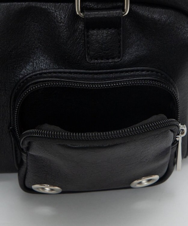 WEGO アイレットデザインボストンバッグ ブラック