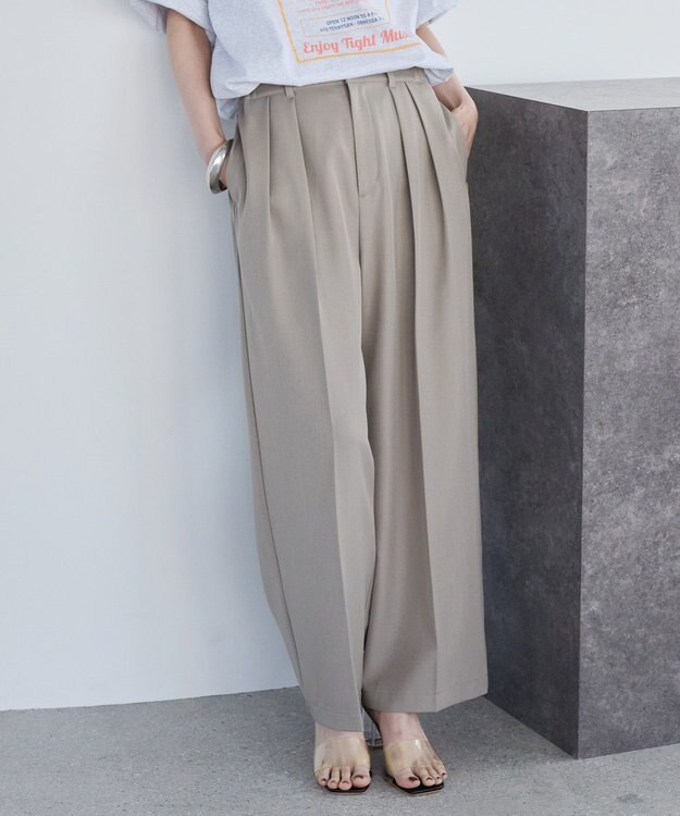 AMERICAN HOLIC タックワイドパンツ Beige