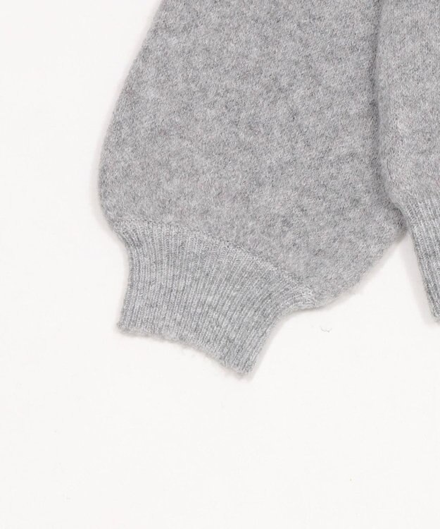 WEGO フラッフィーハーフジップニット 杢グレー