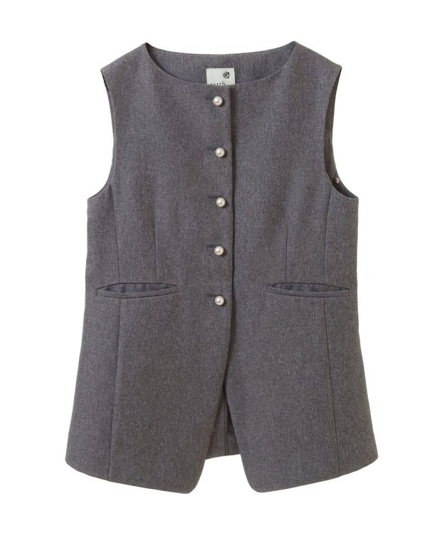 earth music&ecology パールボタンジレ Gray