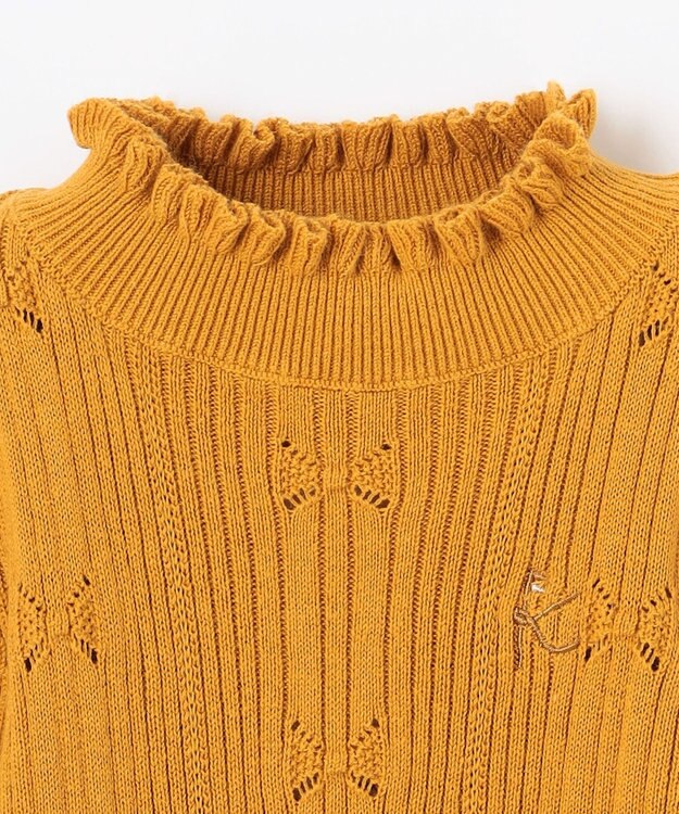 組曲 KIDS 【90-100㎝】リブニット マリーゴールド系