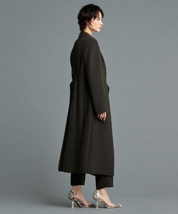 uncrave 【防しわ・洗濯機洗い可】ウォッシャブル ダブルクロス ワンピースコート（uncrave STANDARD） チャコール