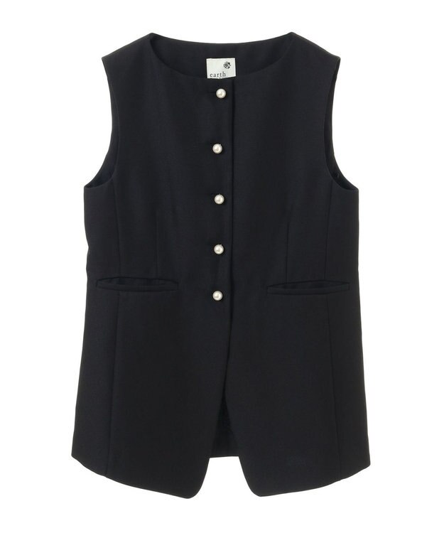 earth music&ecology パールボタンジレ Black