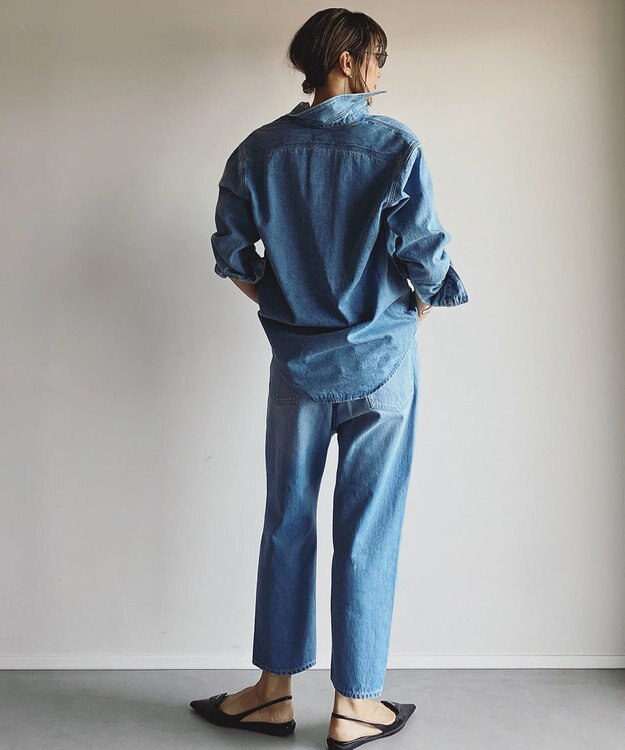 woadblue ＜坪田あさみさんコラボ＞SAROUEL Denim /サルエル デニムパンツ ライトブルー LIGHT BLUE