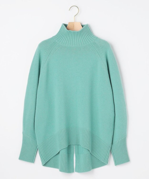 組曲 S ウールカシミヤミックス ロールネックニット スモーキーグリーン系