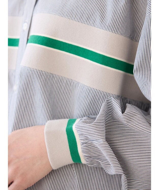 AMERICAN HOLIC リブラインシャツチュニック Off White