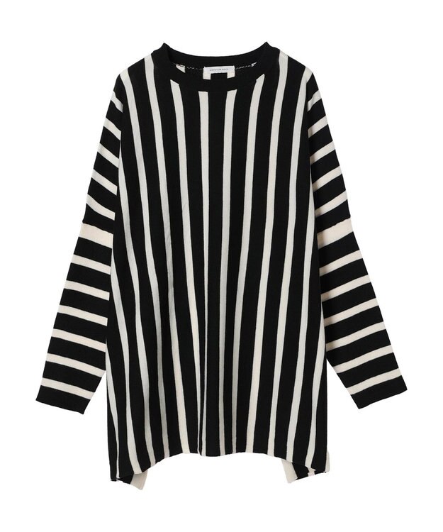 AMERICAN HOLIC バイパチポンチョライクＢＩＧニットチュニック Stripe