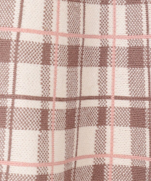 ANY KIDS しあわせタッチ ニット スカート モカチェック