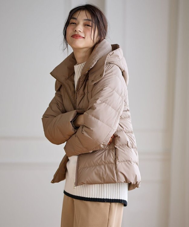 ANY 【フード取り外し可能】楽映えリッチダウン モカ