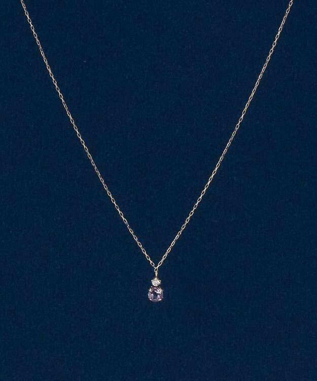 Phoebe 【K10】ジュエルラックネックレス　アメジスト/2月誕生石/天然石/全長:40cm ゴールド