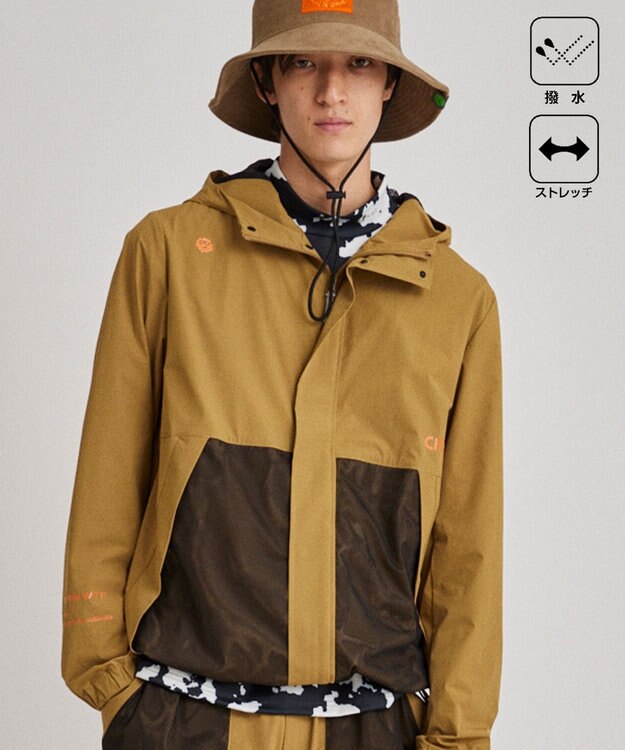 PW CIRCULUS 【撥水加工/軽量/ストレッチ】【MEN】メッシュコンビブルゾン ベージュ系