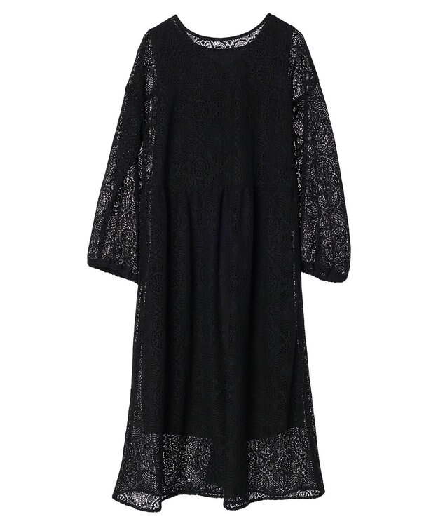 Green Parks ＳＥＴ２点レースワンピース×インナー Black