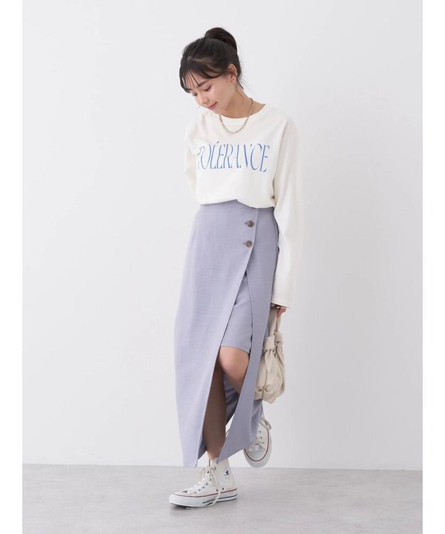 earth music&ecology ＳＥＴ２点　２ＷＡＹスカパン Grayish Blue