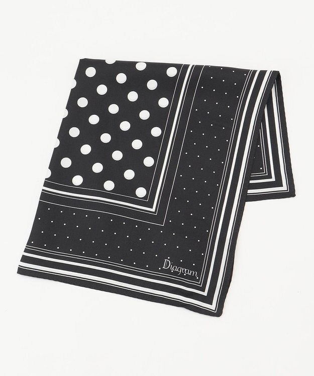 GRACE CONTINENTAL シルクドットスカーフ ブラック