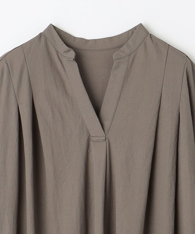 ANY 【洗濯機可能/ストレッチ】ナチュラルワッシャーワンピース ライトモカ