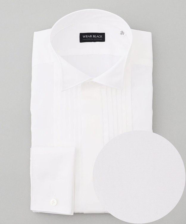 GOTAIRIKU 【WEAR BLACK】ブザム比翼ウィングカラー ドレスシャツ ホワイト系