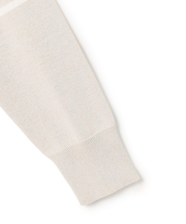 23区 L 【先行予約】コットンポリエステルストレッチ オーバーサイズ ニット ベージュ×イエロー系